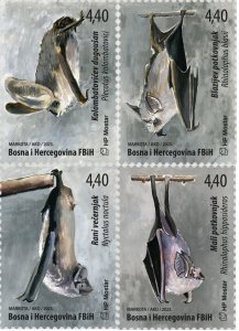 Bosnia and Herzegovina Mostar 2023 MNH Stamps Bats Animals