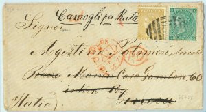 BK0727 - GB - POSTAL HISTORY - SG # 98 + 100 on COVER: B32: Buenos Aires 1871-