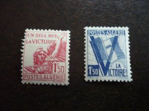 Stamps - Algeria - Scott# 164-165 - Mint Hinged Set of 2 Stamps