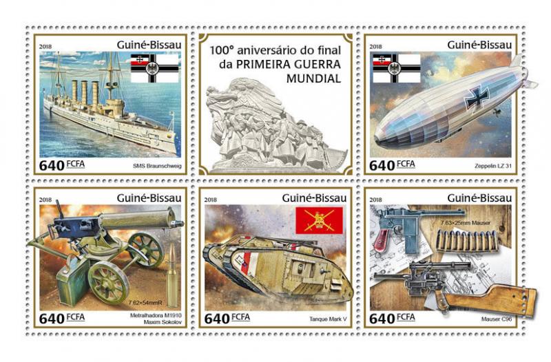 Z08 GB18407a Guinea Bissau 2018 World War I MNH ** Postfrisch