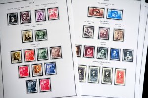 COLOR PRINTED SPAIN 1944-1975 STAMP ALBUM PAGES (100 illustrated pages)