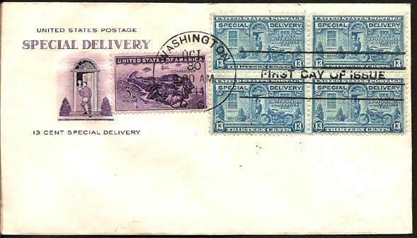 E17 - 1944 13c Special Delivery - Farnam Cachet