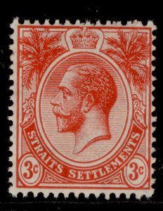 MALAYSIA - Straits Settlements GV SG196, 3c red, LH MINT.