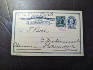 Costa Rica Postcard Cover San Jose to Hannover Germany via New York NY USA