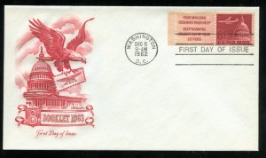 US C64b 8c Air Mail Jet over Capital Bklt UA Artmaster cachet FDC