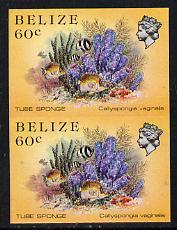 Belize 1984-88 Tube Sponge 60c def in unmounted mint impe...