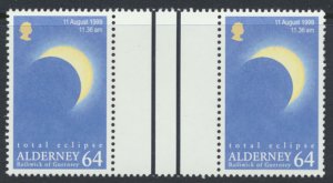 Alderney  SG A130  SC# 133 Eclipse MNH Gutter Pair see scan 