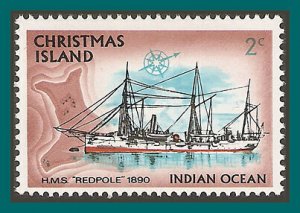 Christmas Island 1972 Ships 2, 2c MNH #40,SG38