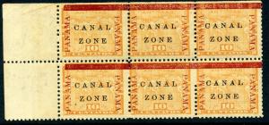 Canal Zone Scott #13 Mint Block of 6 (Stock #CZ13-29)