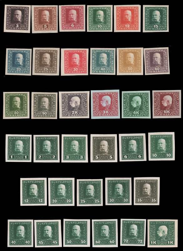 Bosnia & Herzegovina Collection Mint CV$804.00 Imperf Trial Color Proofs