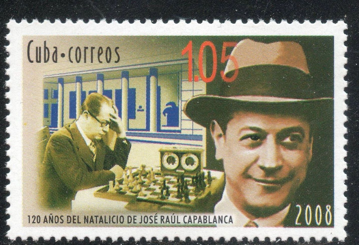 X 0032 Selo Xadrez Cuba Ruy Lopez Capablanca Cavalo