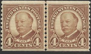 # 687 MINT HINGED BROWN TAFT
