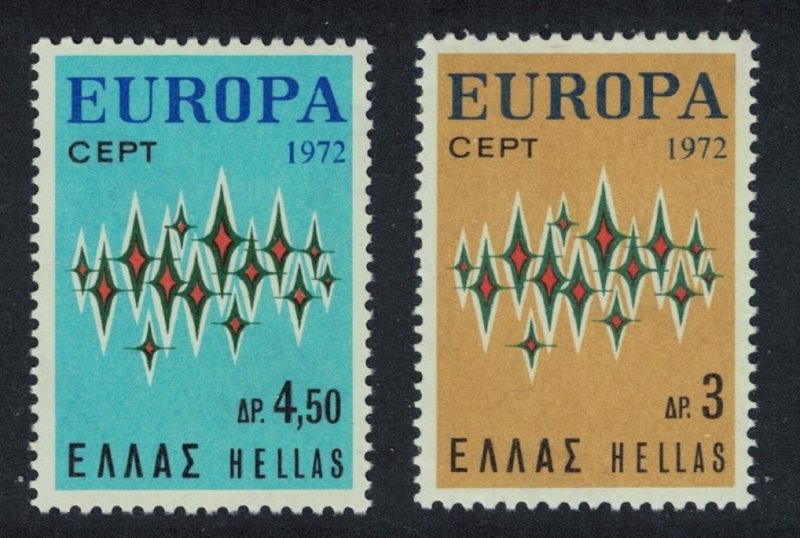 Greece Stars Europa 2v 1972 MNH SG#1208-1209 MI#1106-1107