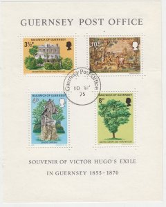 Guernsey 1975 Victor Hugo Fine Used Miniature Sheet