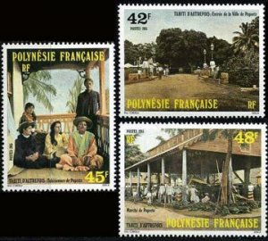 Scott #414-6 Early Tahiti MNH