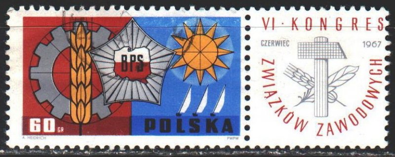 Poland. 1967. 1769. Poland Trade Union Congress. USED.