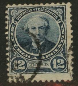 Argentina Scott 73 Used 1888 12c blue stamp