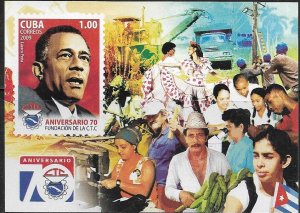 Cuba 2009 Cuba Workers Union SS   SC# 4932 Mint