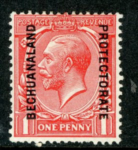 British Bechuanaland 1¢ Scarlet KGV Scott #84 Wmk CGVR Mint F760