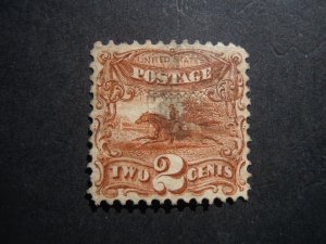 1869 #113 2c Post Horse & Rider Perf 12  Used  G Grille CV $80  #1