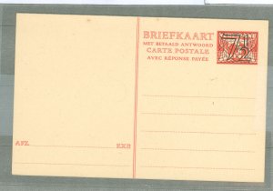 Netherlands  1940 7 1/2c/3c + 7 1/2c/3c light red