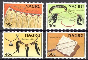 Nauru Sc# 334-337 MH 1987 Artifacts