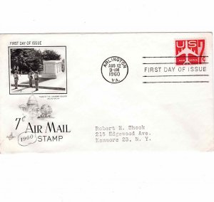 USA 1960 Sc C60 FDC Airmail First Day Cover Artcraft Cachet Tomb Unknown Soldier