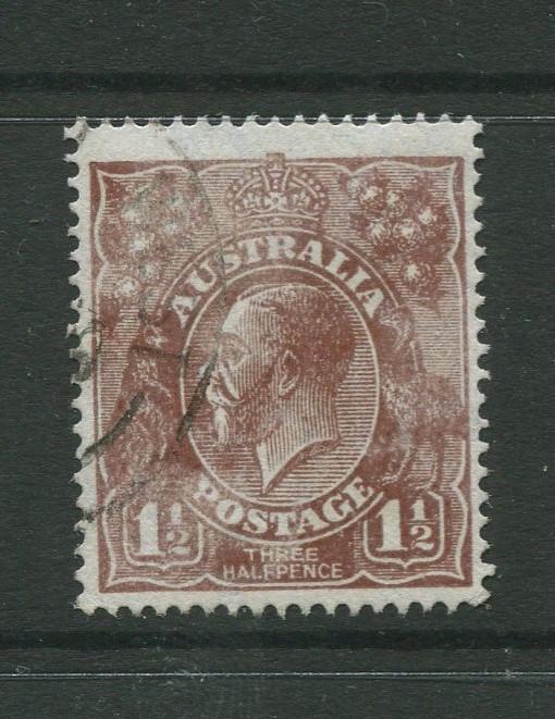 STAMP STATION PERTH: Australia  #63 Used 1919  Single 1.1/2p Stamp