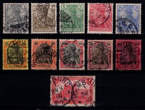 Germany 1899 Empire Definitives (inscr. ‘REICHPOST’) Low Value Set [Used]