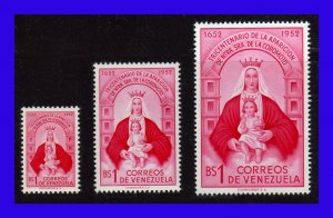 1952 - 53 - Venezuela - Scott 641 / 643 - MNH - Lujo - VE- 002