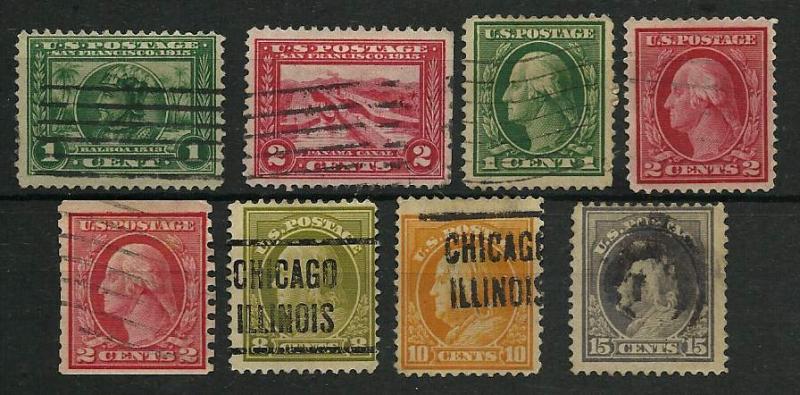 USA Stamps Sc#397-98, 405-06, 413-14, 416, 418 Used #MP2063