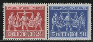 Germany AM-Post Scott # 585c, mint nh, se-tenant, Mi# WZd1