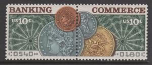 USA #1577-1578 Banking Commerce Pair MNH