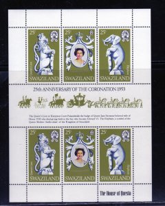 SWAZILAND #302 1978 QEII CORONATION 25TH ANNIV. MINT VF NH O.G M/S