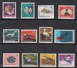 Cocos Islands Scott #9-19 MNH