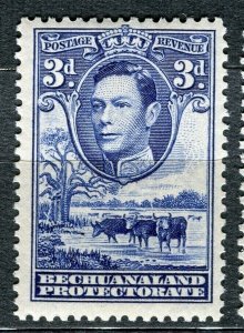 BECHUANALAND; 1938 early GVI issue fine Mint hinged 3d. value