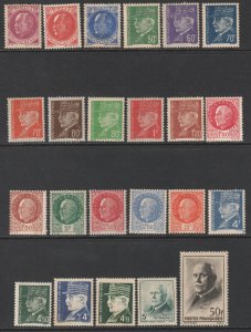 France Scott 427/451 - SG709/725b, 1941 Petain Set MH*