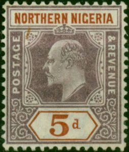 Northern Nigeria 1902 5d Dull Purple & Chestnut SG25 Fine VLMM