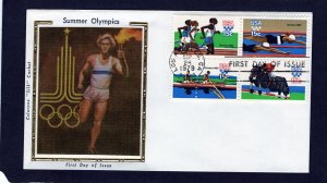 1791-1794 Summer Olympics, FDC blk/4 Colorano Silk