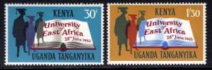 Kenya Uganda Tanganyika 1963 QE2 Set Founding University MM SG 203 - 204 ( K5...