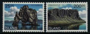 Iceland 713-4 MNH Lansscape, Hvitserkur, Lomagnupur