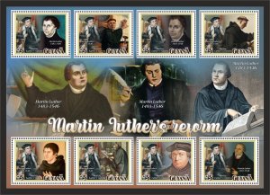 Martin Luther's reform 2023 year 16 stamps perforated  NEW