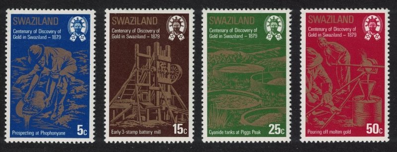 Swaziland Centenary of Discovery of Gold in Swaziland 4v 1979 MNH SG#314-317