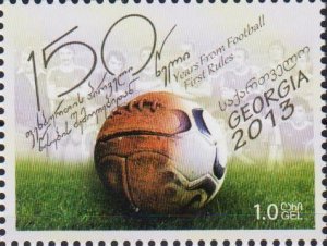 Georgia 2014 Football First rules 150 ann stamp MNH