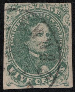 MALACK Confed # 1 F-VF, light cancel, thin, Good value! k1368