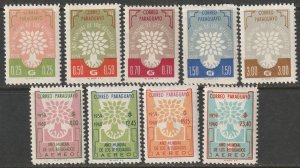 Paraguay 1960 Sc 560-4,C265-8 set MNH** gum bubbling