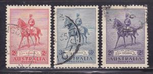 Australia Scott # 152-154 VF used set nice colors cv $ 61 ! see pic !