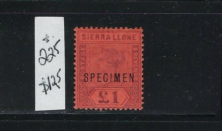 SIERRA LEONE SCOTT #46  1896-97 VICTORIA WMK 2 1 POUND (SPECIMEN)  -  MINT LH