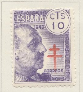 SPAIN TUBERCULOSIS FUND ISSUE 1940 10c MH* Stamp A29P15F32174-