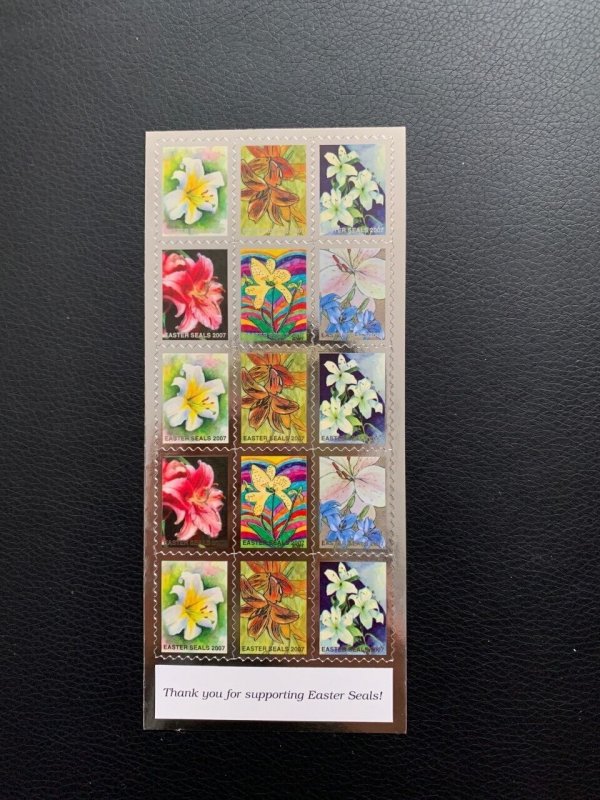 Easter Seals stamp sheet of 30,  MNH